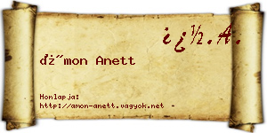 Ámon Anett névjegykártya