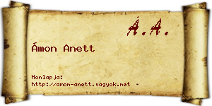 Ámon Anett névjegykártya